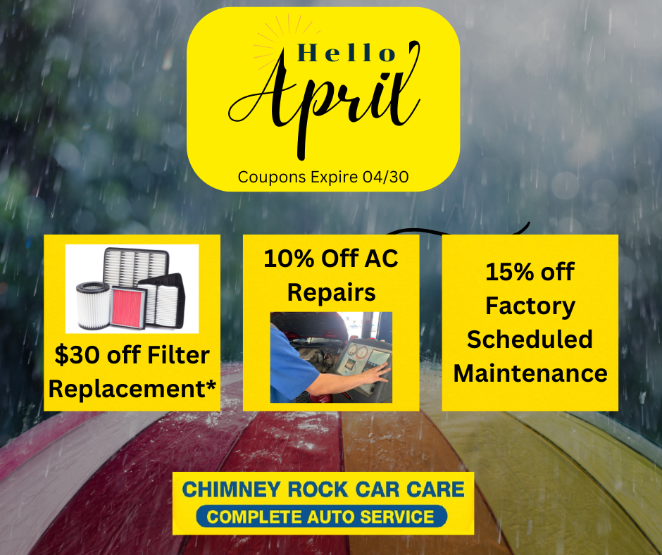 April auto repair specials Houston Galleria River Oaks Memorial Meyerland – AC repair, maintenance, filter replacement savings