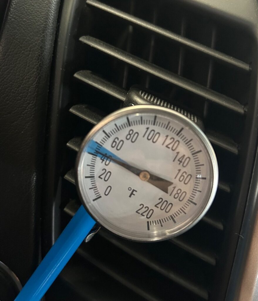 car ac blowing cold air 44 degrees houston